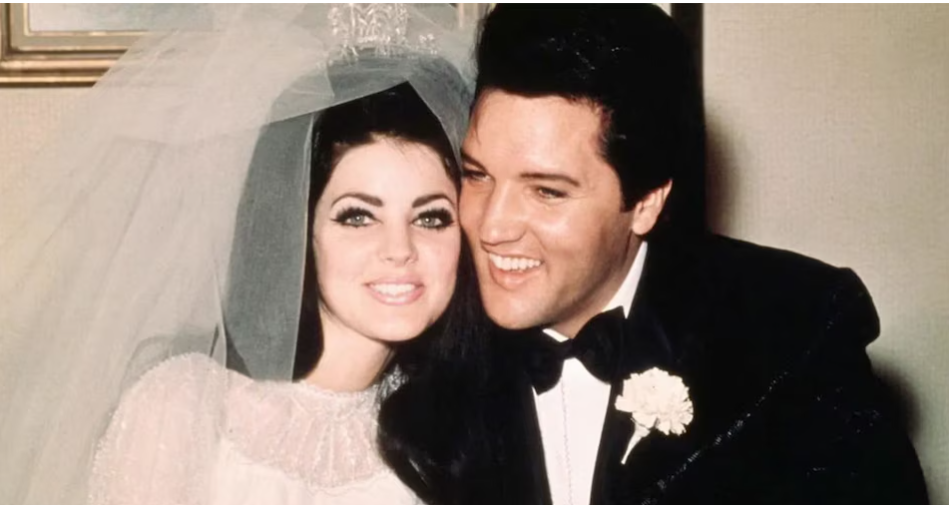 Elvis y Priscila en su boda